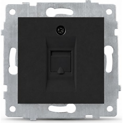 Module téléphone encastrable 80 mm 16A noir