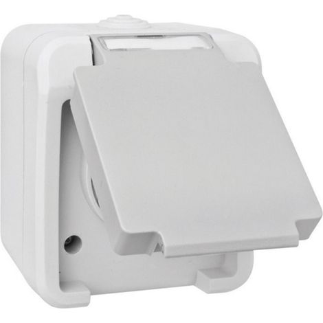 Globe Warehouse AP/FR Steckdose, 1-Fach, grau/hellgrau, IP54, PERANOVA (1/2)