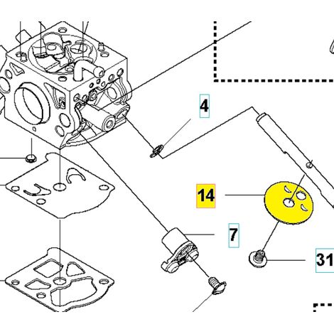 Valve pour tronçonneuse Husqvarna 545 550XP 465 Jonsered CS2252 CS2253