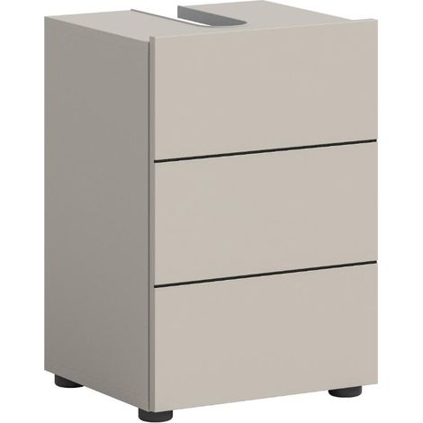 Vira meuble sous lavabo 1 porte cachemire décor. (1/5)