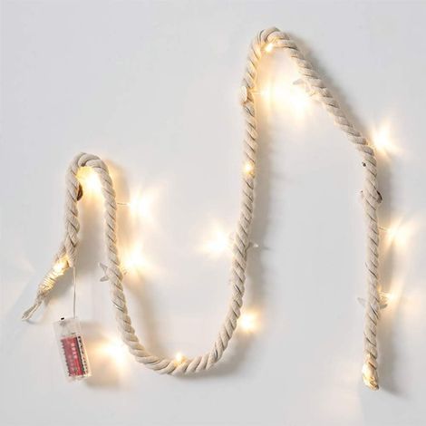 Boîtier LED Fairy Tale Light, 15 LED, boîtier étoile de mer, fonctionnement sur batterie marine, 1,5 m (corde de coton beige) (1/5)