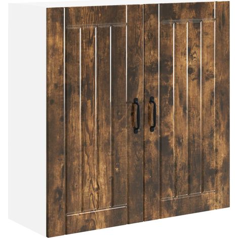 Maison Exclusive - Meuble mural LUCCA Chêne fumé 80 x 31 x 80 cm Bois d'ingénierie