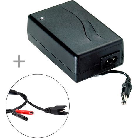 Mascot - Chargeur plomb 12V/2.2A 110-230V Mascot 2541 (Intelligent) Faston 6.35 et connecteur 5.5x 2.1mm