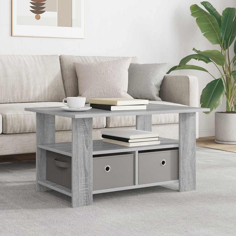 vidaXL Coffee Table Grey Sonoma 77 x 55 x 42 cm Engineered Wood (1/5)