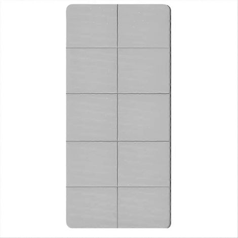 Tapis de yoga écologique en TPE, pliable, antidérapant double face, gris (1/5)