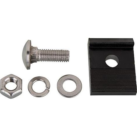 Griffes de serrage avec vis bombée M 10 x 30 mm, disque, Ecrou pour pour kit de montage sur toit standard