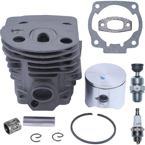 Kit de cylindre 45 mm pour Husqvarna cylindre piston 51 55 340 tronçonneuse pièces de rechange 5031621-03 5031023-01 pour moteur de tronçonneuse avec bougie d'allumage, etc. (1/5)