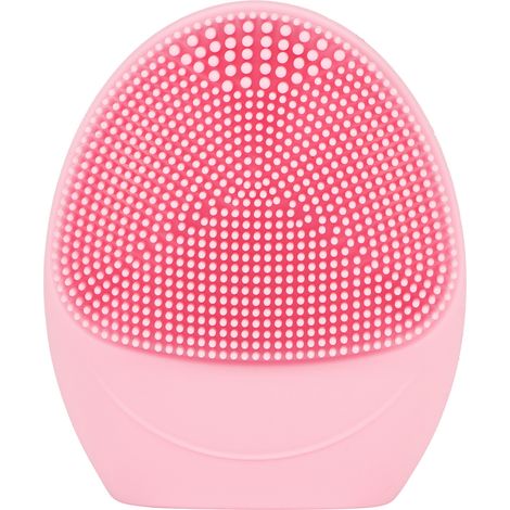 Brosse de nettoyage facial électrique étanche en silicone, vibromasseur visage rose, nettoyant peau douce
