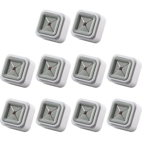 Sollbry Lot de 10 crochets à serviettes pour mur de cuisine, pinces à linge en ABS gris pour carrelage de salle de bain, organisateur peu encombrant (1/5)