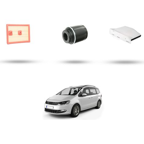 Kit tagliando 3 filtri compatibile con Vw Sharan II (7N) 1.4 TSI 110Kw dal 2010 (1/5)