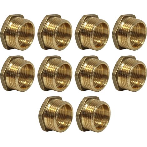 Lot de 10 Mamelons Laiton Réduit Mâle/Femelle 3/4"-1/2" (20/27-15/21) - Arcanaute (1/5)