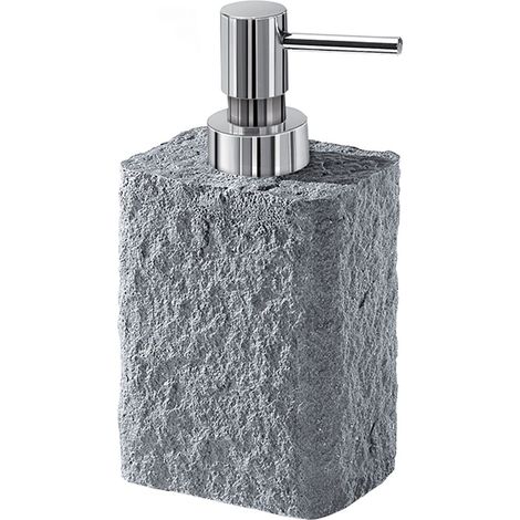 Dosasapone con erogatore in plastica d’appoggio in resina e sabbia AR80 Gedy serie ARIES Grigio (1/2)