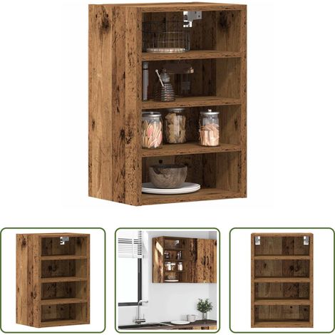 Rangement murale - Armoire suspendue "Riga" Bois ancien 40 x 29,5 x 60 cm Bois d'ingénierie (1/5)