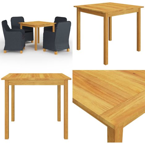 Set Mobili da Pranzo per Giardino 5 pz Grigio Scuro - Tavolo da pranzo da giardino - Sedie da giardino