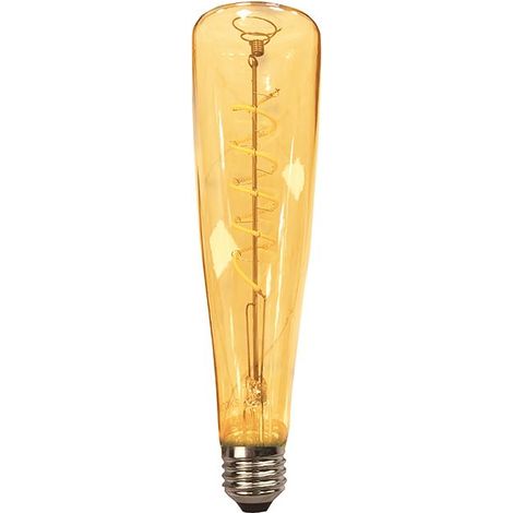 IluminaShop - Bombilla LED Botella Filamento E27 4W Ambar  Blanco Calido 2300K (1/2)