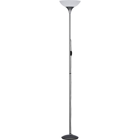 Klassischer LED Deckenfluter Silbergrau, Höhe 180cm (1/4)