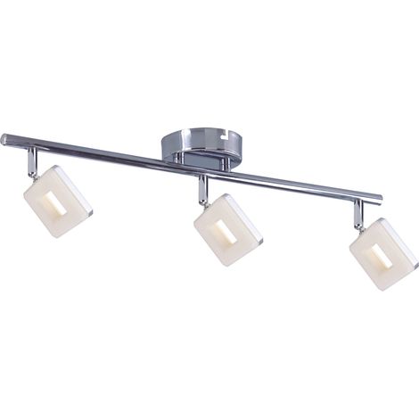 Plafonnier LED chrome 3 panneaux 5W Cynthia Candellux (1/2)