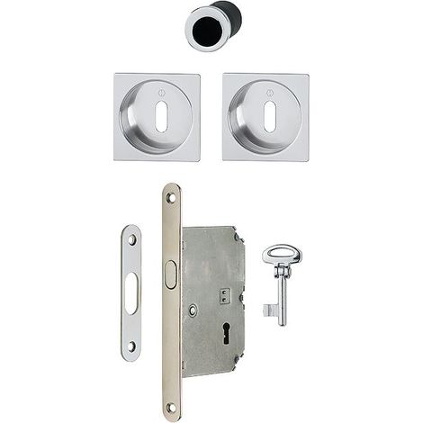 Serratura+bullone+dito 4921 HOPPE chiave L quadrata per porta scorrevole - cromo lucido - 3948147