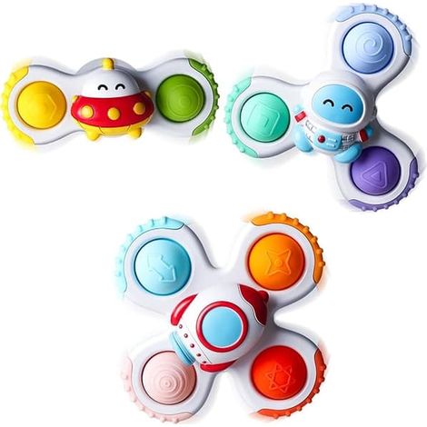 Lot de 3 jouets à ventouses tournantes pour garçon et fille  Jouet de bain original pour tout-petits (1/5)