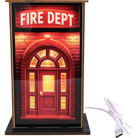 Lampe de bureau rétro LED vintage caserne de pompiers avec veilleuse à lumière chaude pour chambre, chevet ou bureau. Décoration (1/5)