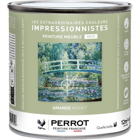 PEINTURE MATE POUR MEUBLE AMANDE MONET 500ML  - PERROT