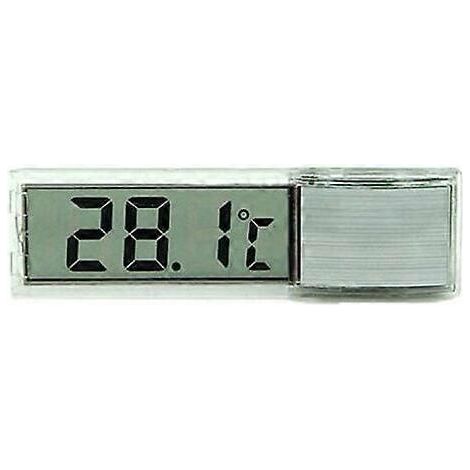 Thermomètre pour aquarium, lot de 2 thermomètres numériques haute sensibilité, double autocollant, précision jusqu'à 0,1 degré (argenté) (1/5)