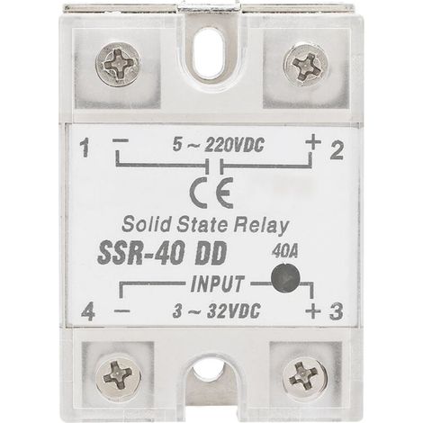 Crezuo SSR-40 DD 40A 5-220VDC Halbleiterrelais für industrielle Automatisierungsprozesse - Crezuo