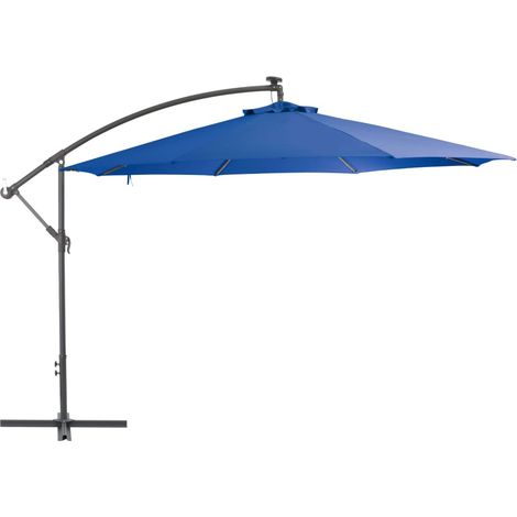 FIMEI Parasol déporté avec mât en aluminium 350 cm Bleu (1/5)