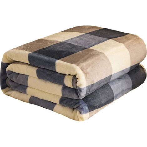 – Couverture en flanelle épaisse en laine de vison 100x150 cm – Confortable et léger – Pour canapé-lit et voyages (1/4)