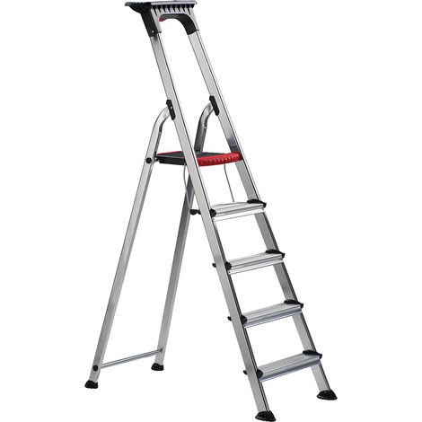 Escabeau RS PRO en Aluminium 5 marches , hauteur déployée 1.677m ( Prix pour 1 ) (1/3)