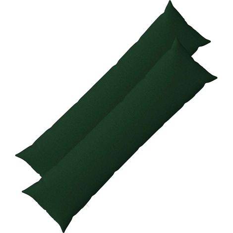 Housse de coussin 2 pc HEERLEN Vert foncé 40 x 145 cm Tissu vidaXL