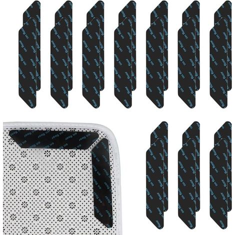 Bardusch-20 pièces tapis antidérapants auto-adhésifs, réutilisables, lavables, pour parquet, carpettes et sols lisses (1/5)
