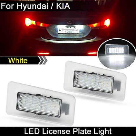 Stück weiße LED-Kennzeichenbeleuchtung für Hyundai Elantra (2011–2018), Accent (2018–2019) und Kia Forte (2011–2019)