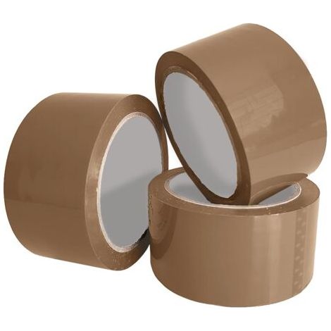 Ruban Adhésif Emballage 10m x 48mm - Adhésif d'emballage pour de Paquets et de Boîtes D'expédition - Brun, 6 Rouleaux