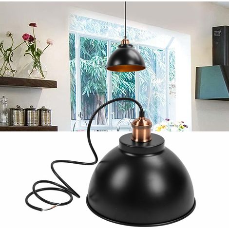 Suspension industrielle rétro, lustre pour îlot de cuisine, suspension de style ferme, mini suspension, abat-jour en métal, suspension moderne pour salle à manger, chambre et salon. (1/5)