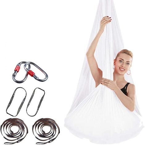 Hamac de yoga aérien blanc (1/5)