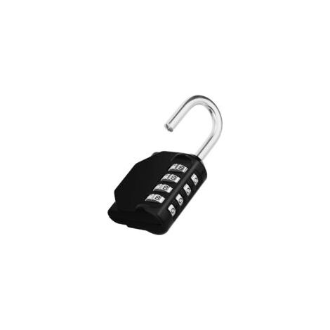 Cadenas Code, Cadenas a Code Pour Casier Vestiaire Sport, College, Scolaire, Cadna avec Code Exterieur Pour Portail, Abri de Jardin, Noir (1/5)