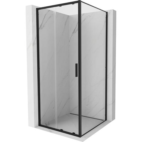 Mexen Exo cabine de douche coulissante 90 x 90 cm, transparent, noir - 8151-090-090-70-00 (1/5)