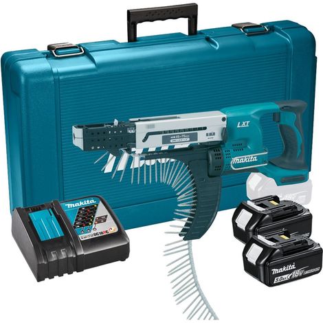 MAKITA DFR750RTE 18v Autofeed screwdriver 5mm hex drive (1/3)