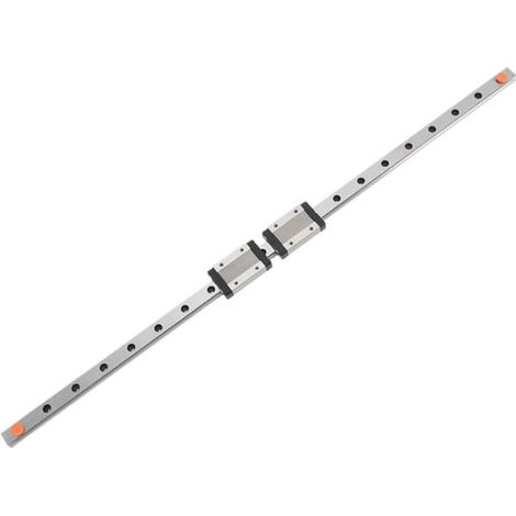 Rail linéaire de 500 mm avec 2 glissières en acier inoxydable noir MGN12H pour imprimantes 3D (1/5)