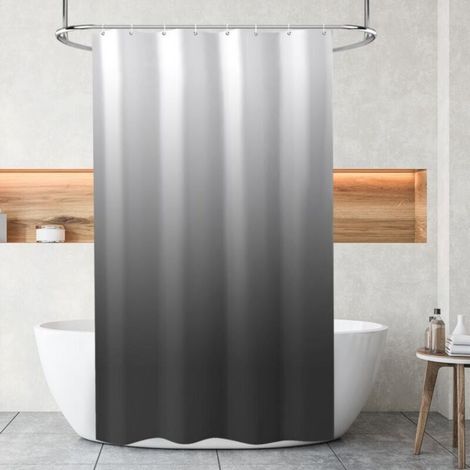 Rideau de douche anti-moisissure avec crochets, 120 x 200 cm pour salle de bain (1/5)
