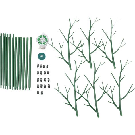 Tuteurs amovibles pour plantes, en forme de branche d'arbre, verts, pour pots et fleurs, 100 cm. (1/5)