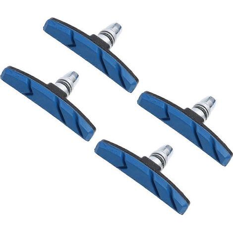 paires de patins de frein V-Brake pour vélo de route et VTT, accessoires de cyclisme pour système de frein V-Brake VTT (bleu)-4pcs-Blue (1/3)