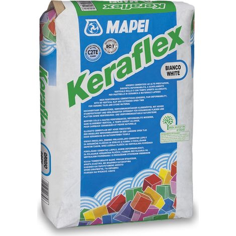Adesivo cementizio Mapei Keraflex Zero bianco 25 kg