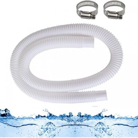 Tuyaux de remplacement de pompe de piscine de 1.25 pouces, tuyaux de piscine pour pompe de filtre de piscine Intex Coleman 607, 637 avec 2 pinces
