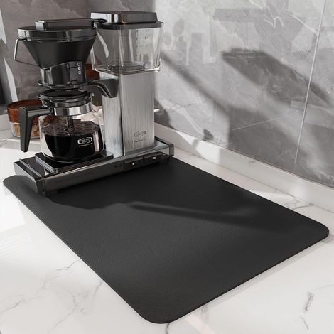 Tapis de Machine à Café, 30 48cm, Tapis de Séchage à Vaisselle de Plat Absorbant, Tapis Antidérapant pour Bar à Café Tapis de Déversement, pour Cafetière, Cuisine, évier et salle de bain (1/5)