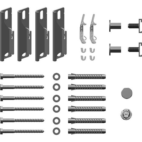 Kermi Set mensole a muro corte Verteo, per tipo 20-22, WA 30mm, bianco, ZB02680001