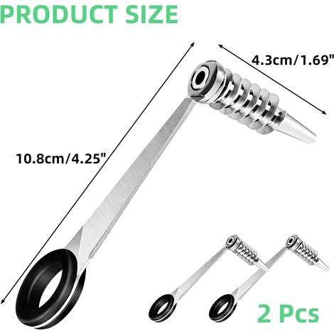 2 pièces Spiraliseur inox coupe-pommes de terre coupe-légumes pour cuisine (1/5)