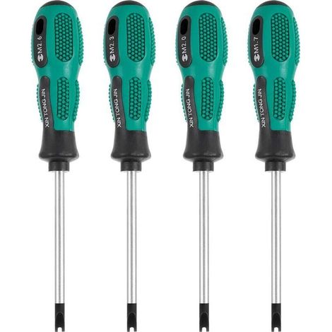 Tournevis U-Fourche - Acier Chrome-Vanadium - Pour Filtration Air Et Cartes Électroniques - Lot De 4 Pièces (1/5)