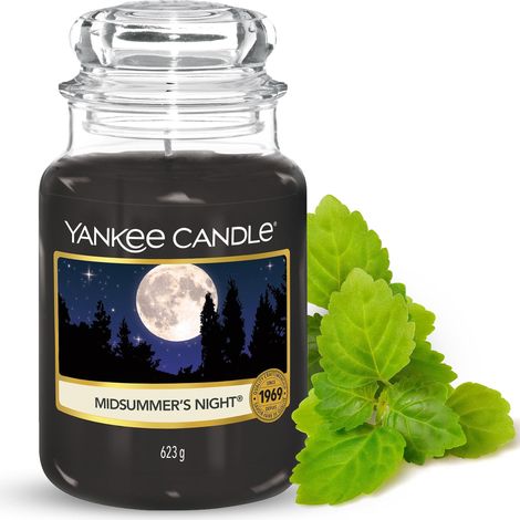 Yankee Candle Candela profumata in giara grande  Notte di Mezza Estate  Durata Fino a 150 Ore  Regali per donne (1/5)